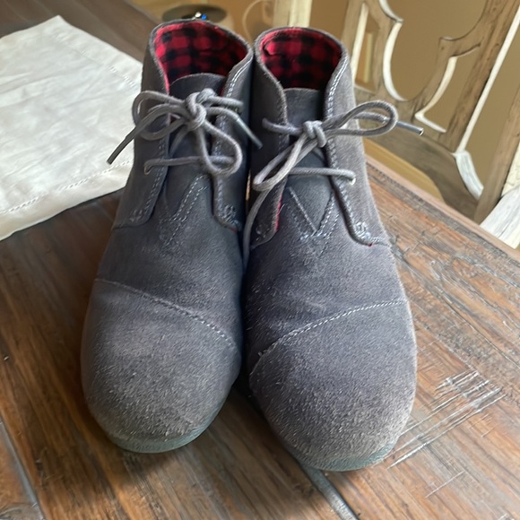 Toms Desert Wedge Suede ankle Booties - Picture 7 of 8